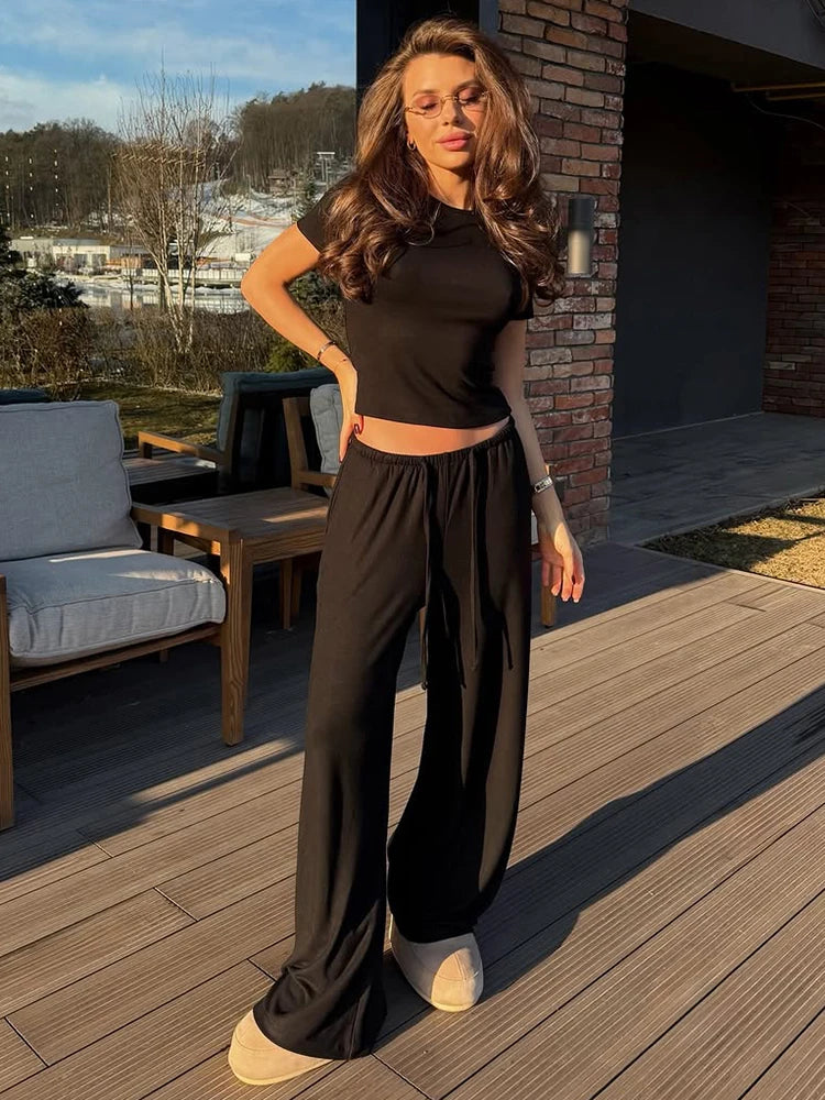 Chic Wide Leg Pants Set