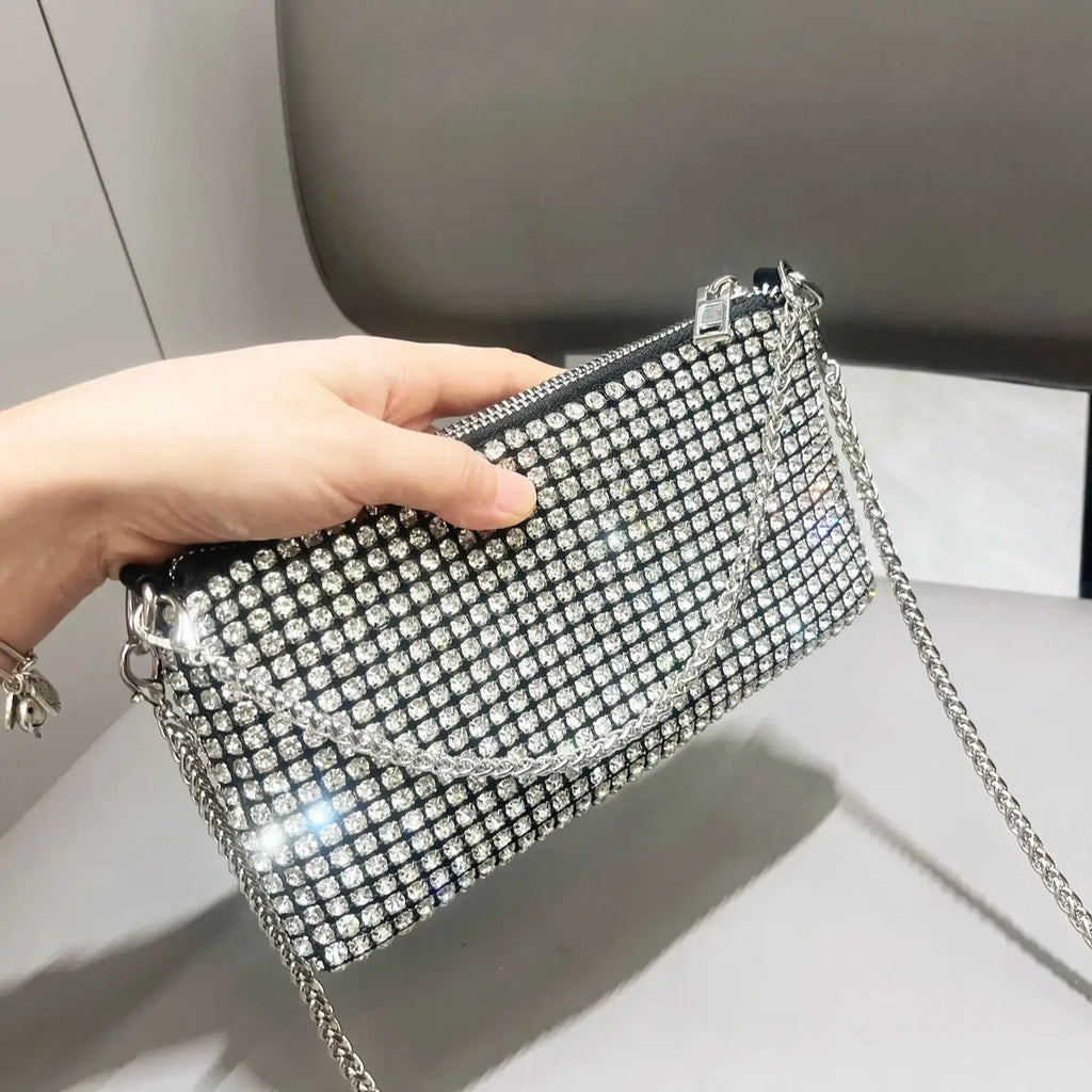 Designer Rhinestone Shoulder Bag